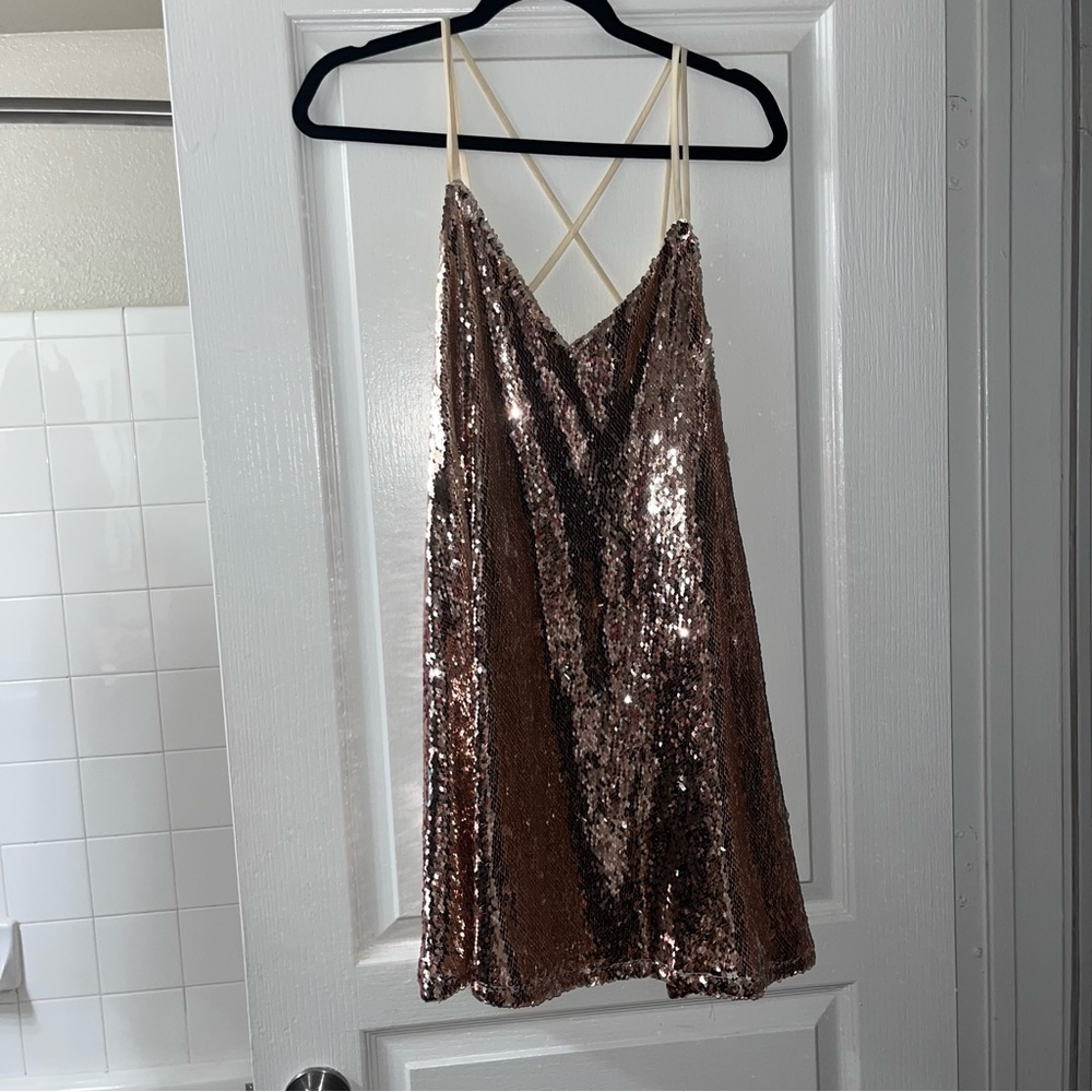 Sequin party dress - gold